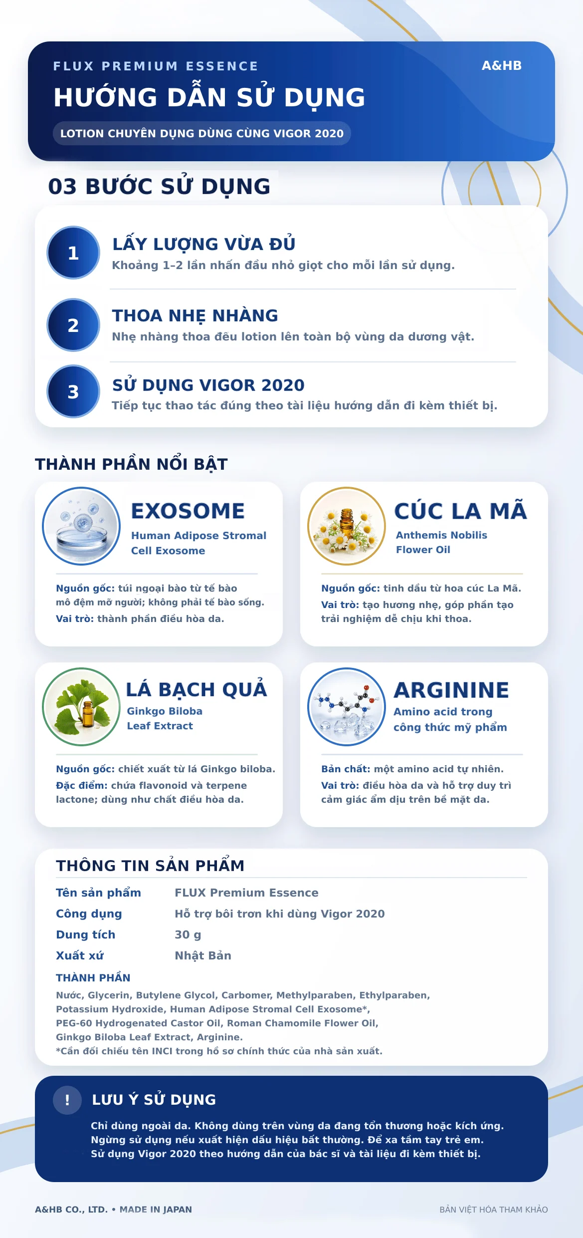 FLUX Premium Essence · Hướng dẫn sử dụng